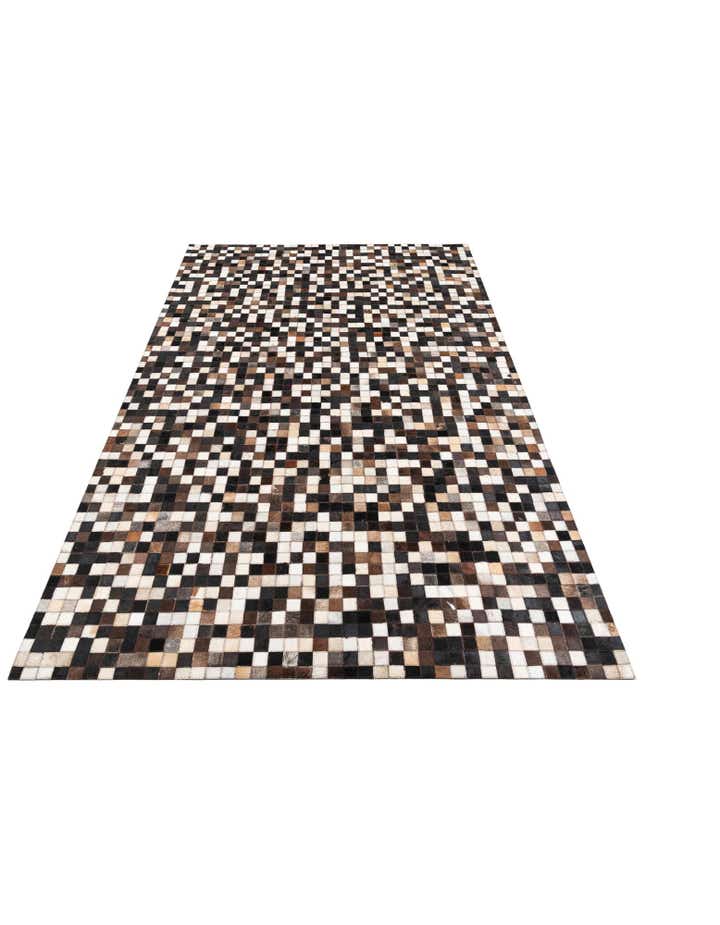 5' 1 x 8' Cowhide Leather Rug