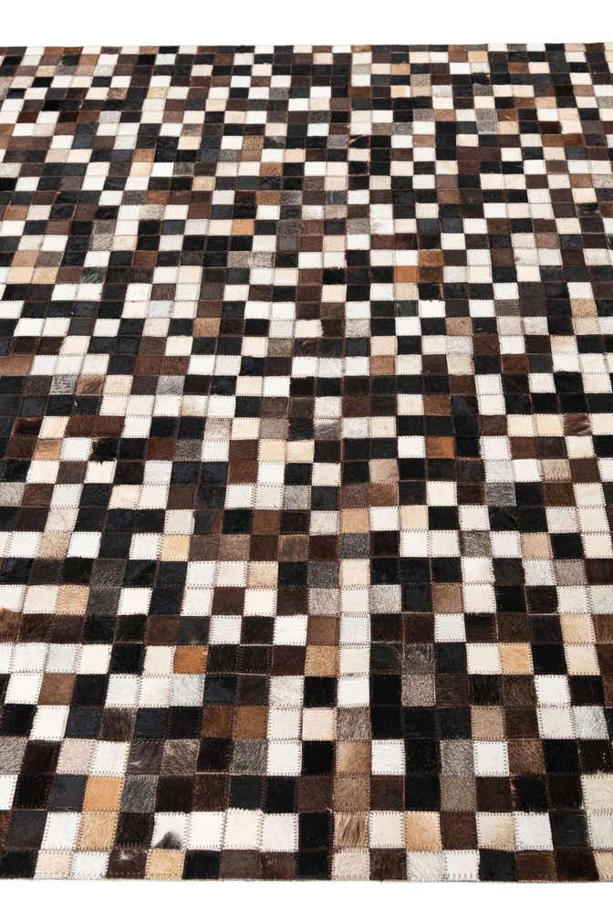 5' 1 x 8' Cowhide Leather Rug
