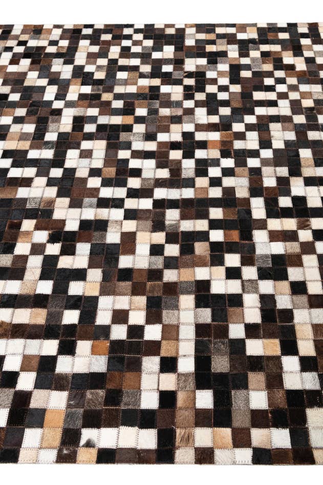 Detail image of 5' 1 x 8' Cowhide Leather Rug