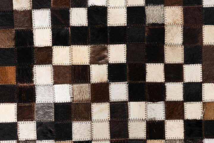 5' 1 x 8' Cowhide Leather Rug