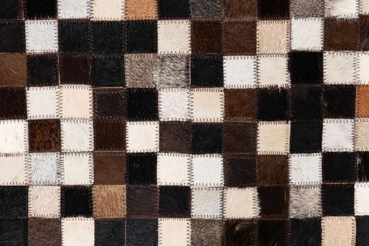 5' 1 x 8' Cowhide Leather Rug