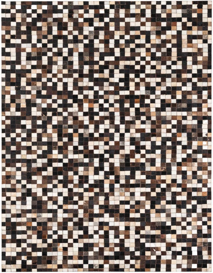 Detail image of 5' 1 x 8' Cowhide Leather Rug