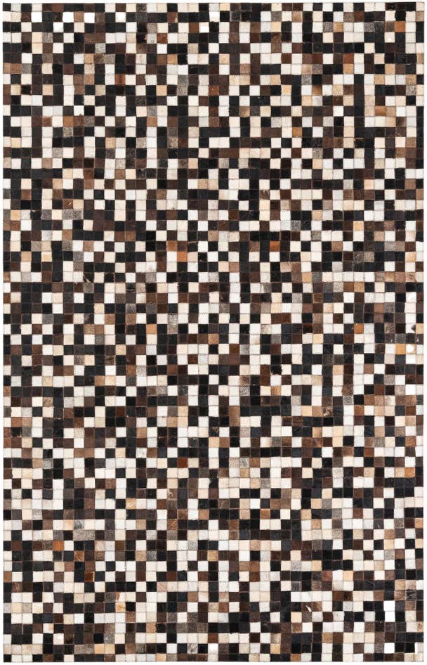 Detail image of 5' 1 x 8' Cowhide Leather Rug