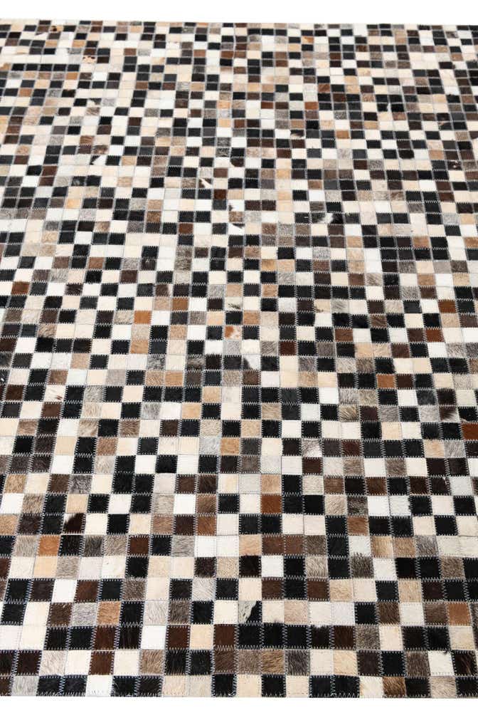 5' 1 x 8' Cowhide Leather Rug