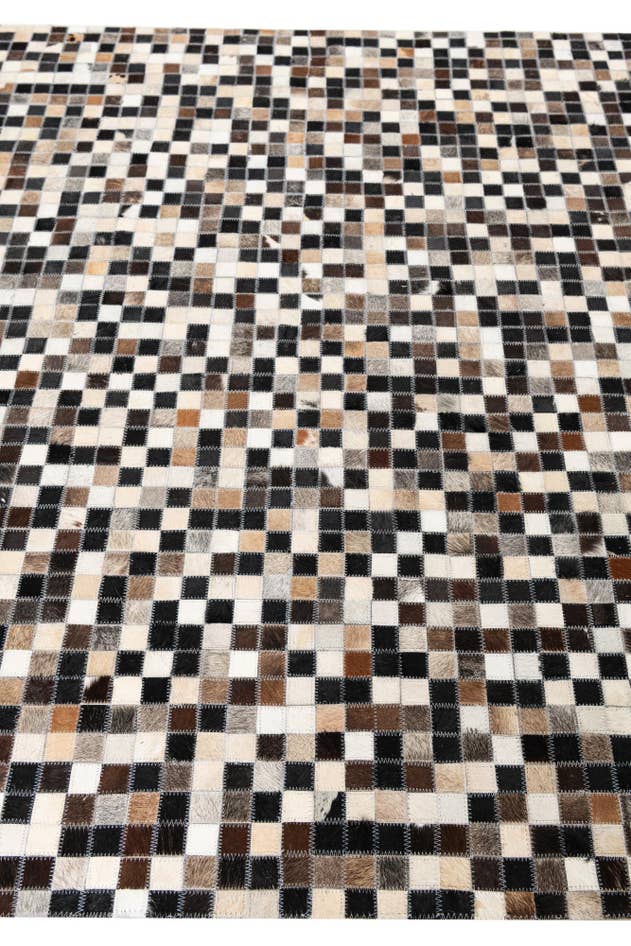 Detail image of 5' 1 x 8' Cowhide Leather Rug