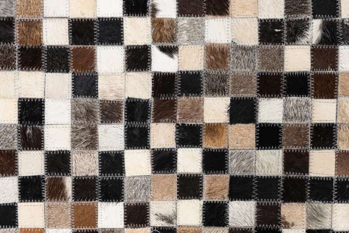 5' 1 x 8' Cowhide Leather Rug