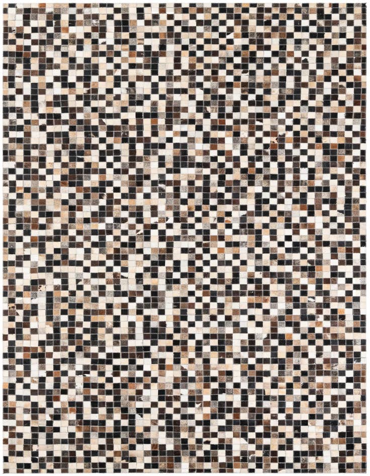 Detail image of 5' 1 x 8' Cowhide Leather Rug