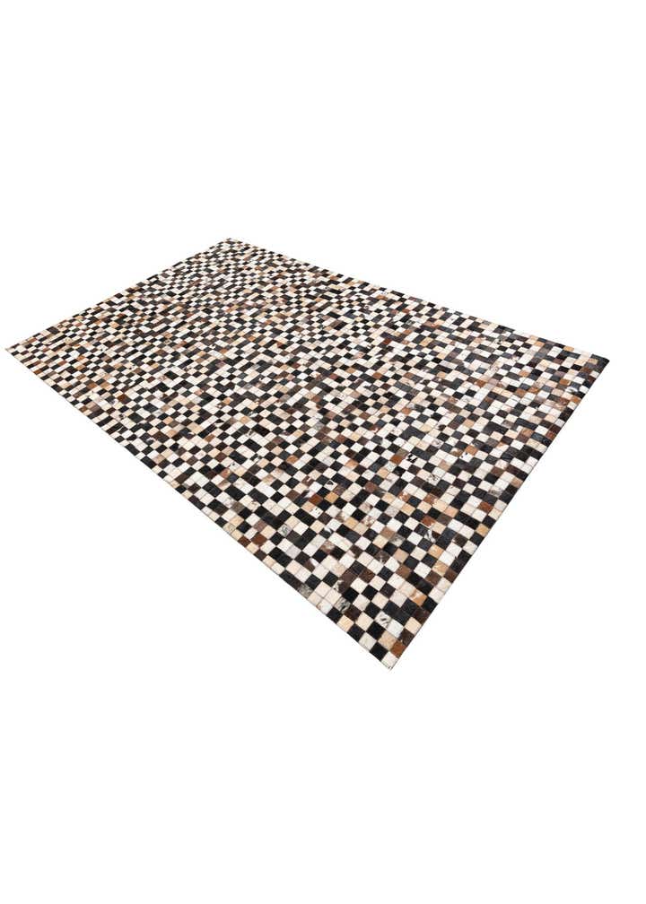 5' 1 x 8' 1 Cowhide Leather Rug