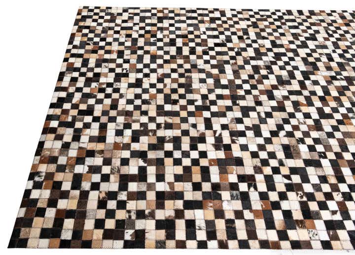 5' 1 x 8' 1 Cowhide Leather Rug