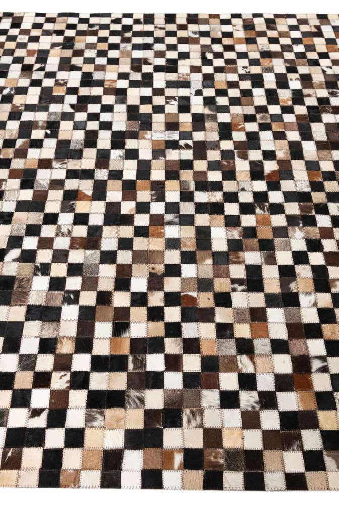 5' 1 x 8' 1 Cowhide Leather Rug