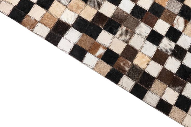 Detail image of 5' 1 x 8' 1 Cowhide Leather Rug