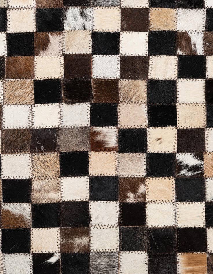 Detail image of 5' 1 x 8' 1 Cowhide Leather Rug