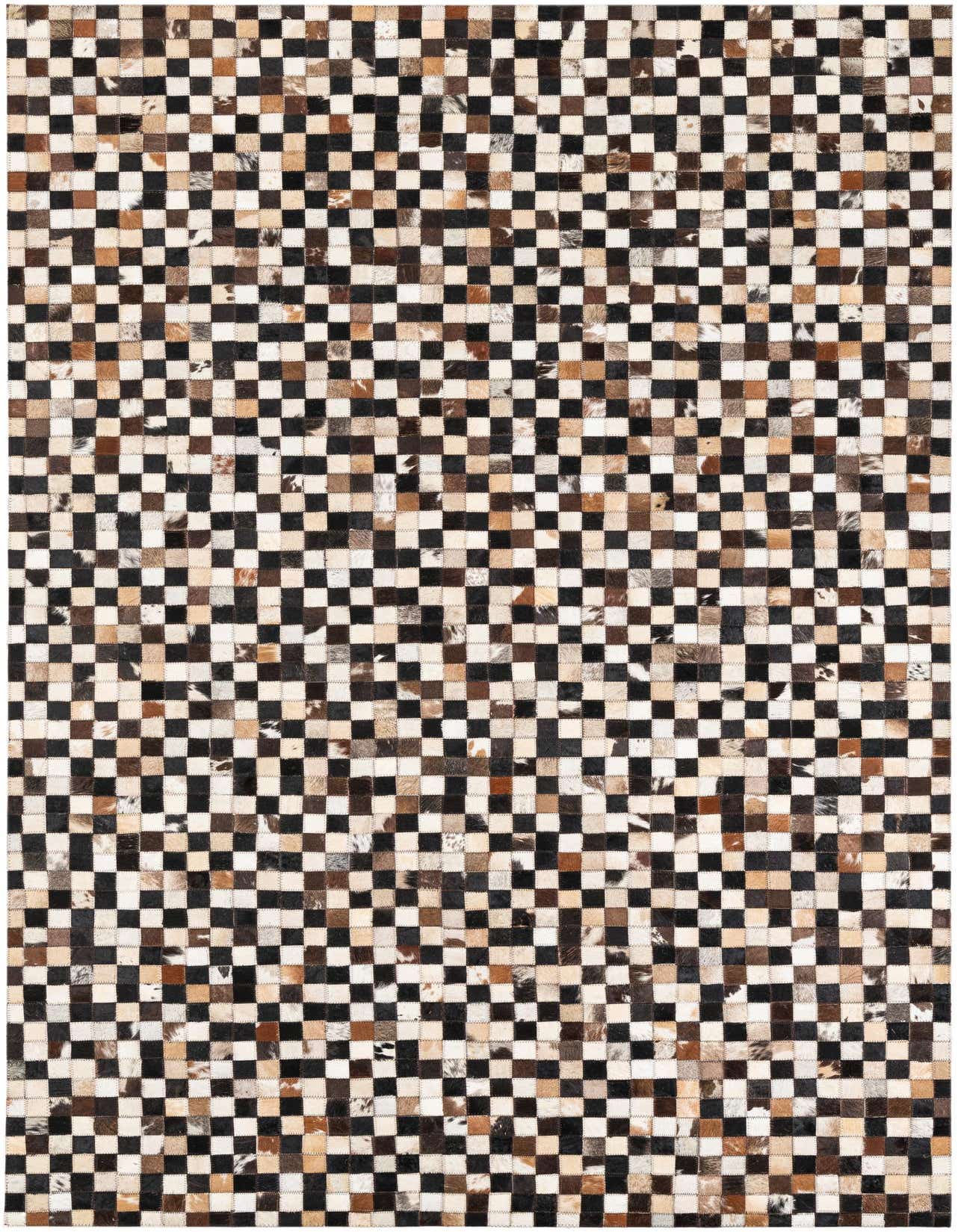 5' 1 x 8' 1 Cowhide Leather Rug