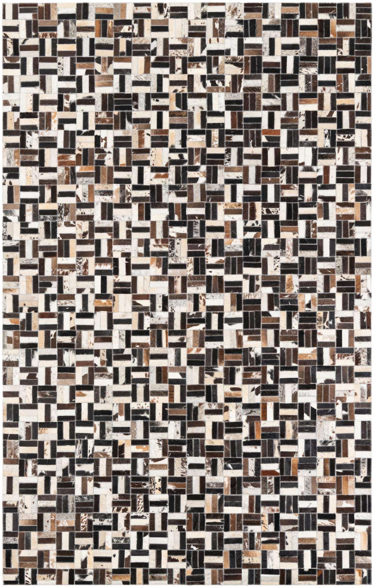 5' x 8' Cowhide Leather Rug