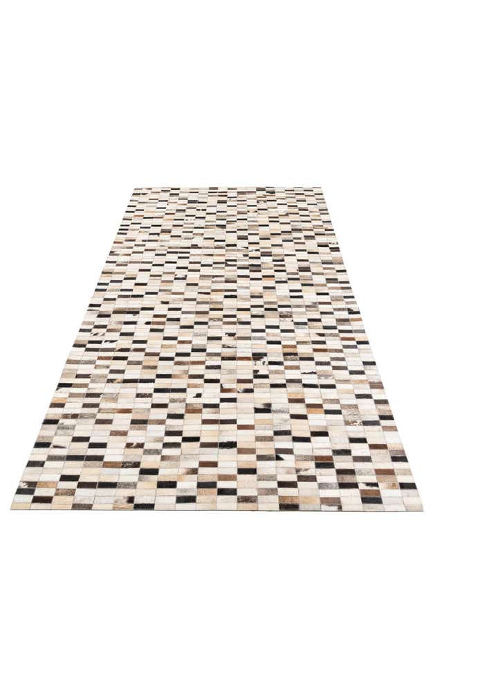 5' x 7' 10 Cowhide Leather Rug