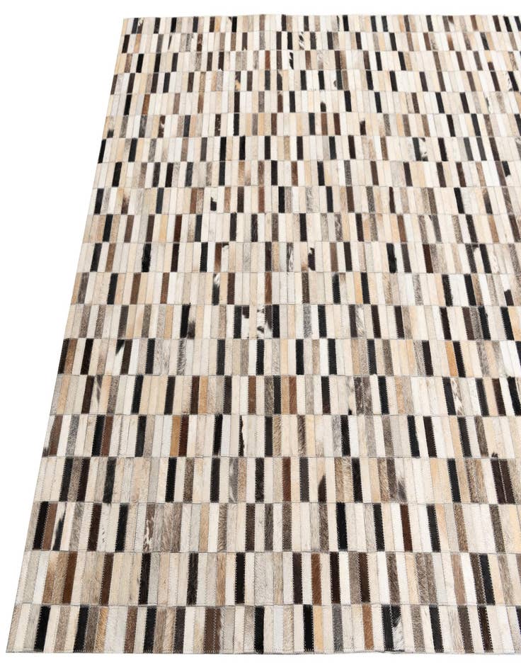 Detail image of 5' x 7' 10 Cowhide Leather Rug