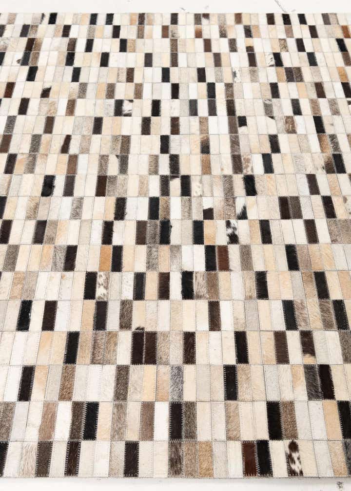 5' x 7' 10 Cowhide Leather Rug
