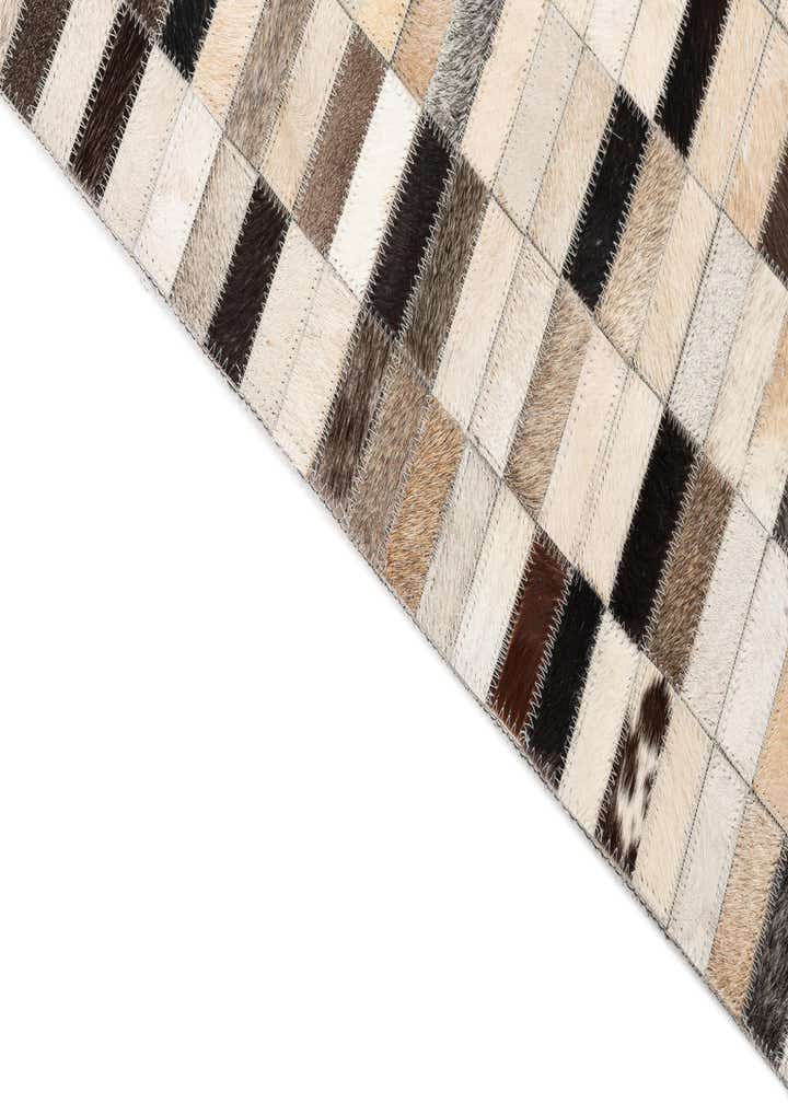 5' x 7' 10 Cowhide Leather Rug