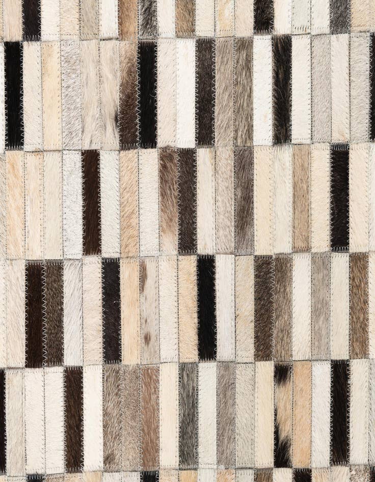 Detail image of 5' x 7' 10 Cowhide Leather Rug