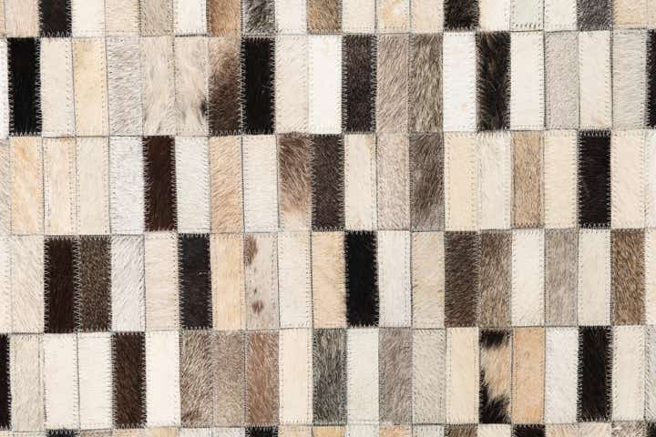 5' x 7' 10 Cowhide Leather Rug