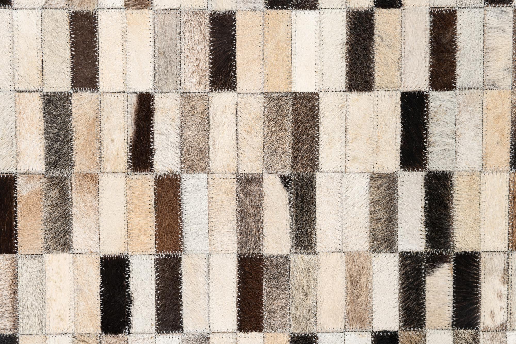 5' x 7' 10 Cowhide Leather Rug