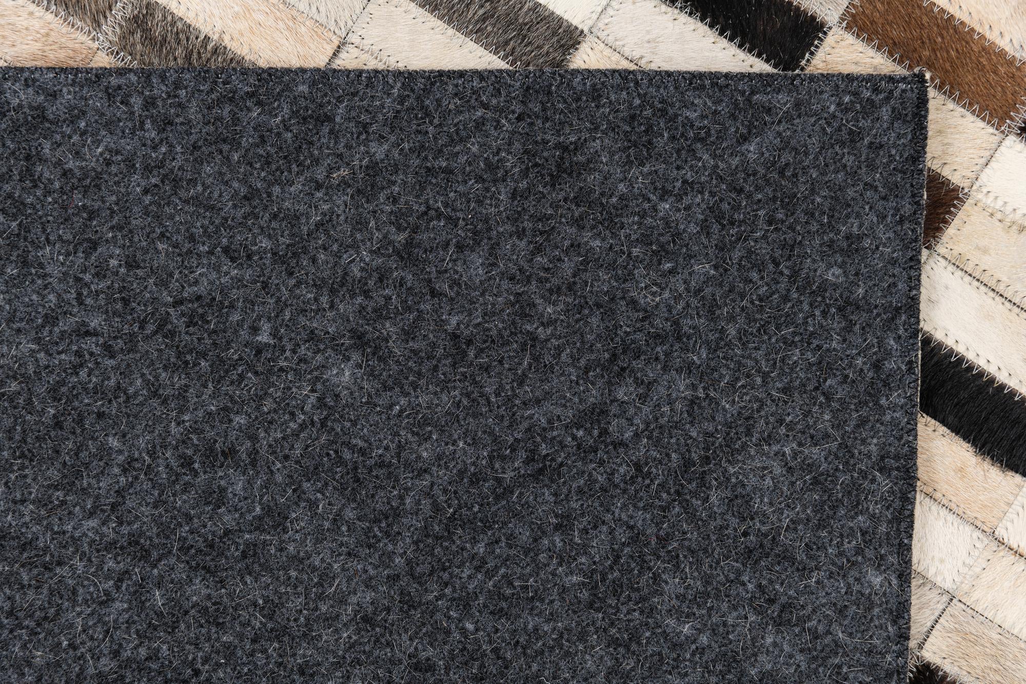 5' x 7' 10 Cowhide Leather Rug