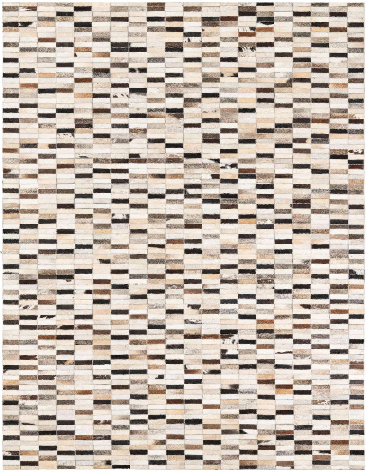 5' x 7' 10 Cowhide Leather Rug