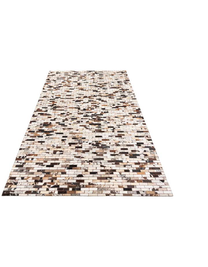 5' x 7' 10 Cowhide Leather Rug