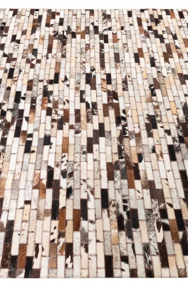 Detail image of 5' x 7' 10 Cowhide Leather Rug
