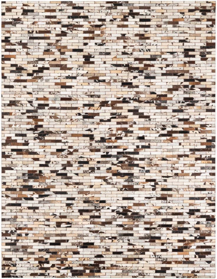 Detail image of 5' x 7' 10 Cowhide Leather Rug