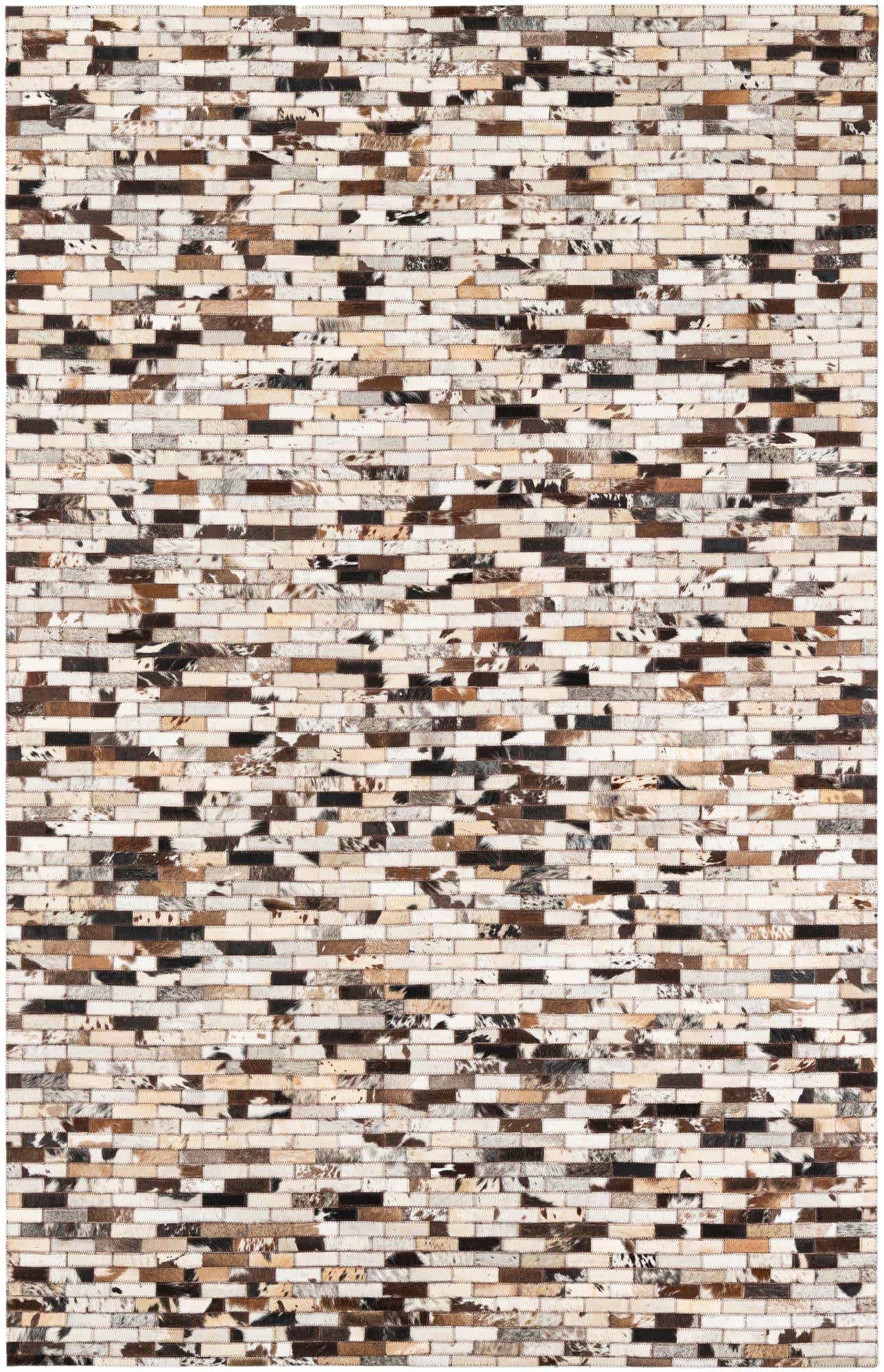 5' x 7' 10 Cowhide Leather Rug