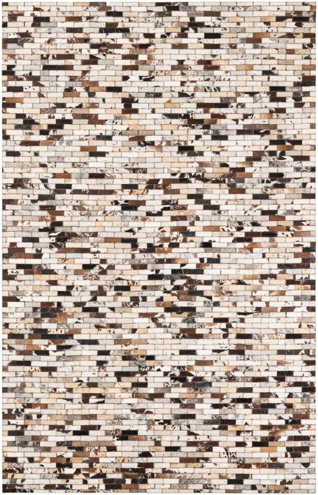 5' x 7' 10 Cowhide Leather Rug