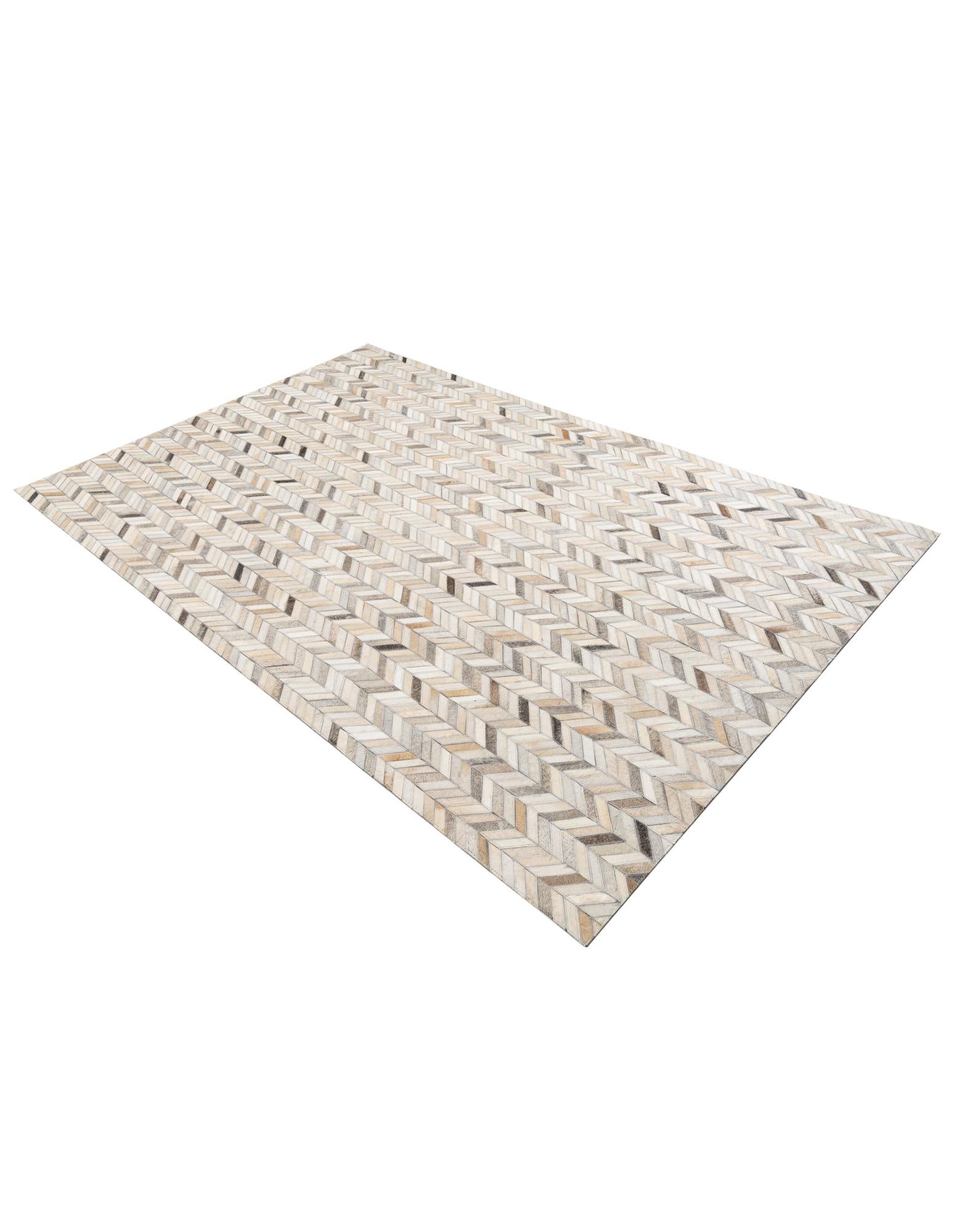 5' 1 x 8' Cowhide Leather Rug