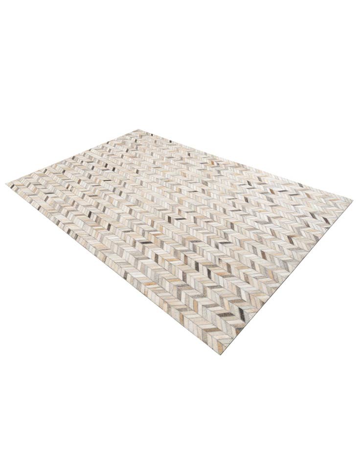 Detail image of 5' 1 x 8' Cowhide Leather Rug