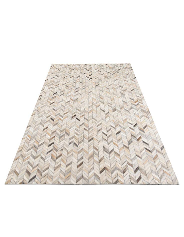 Detail image of 5' 1 x 8' Cowhide Leather Rug