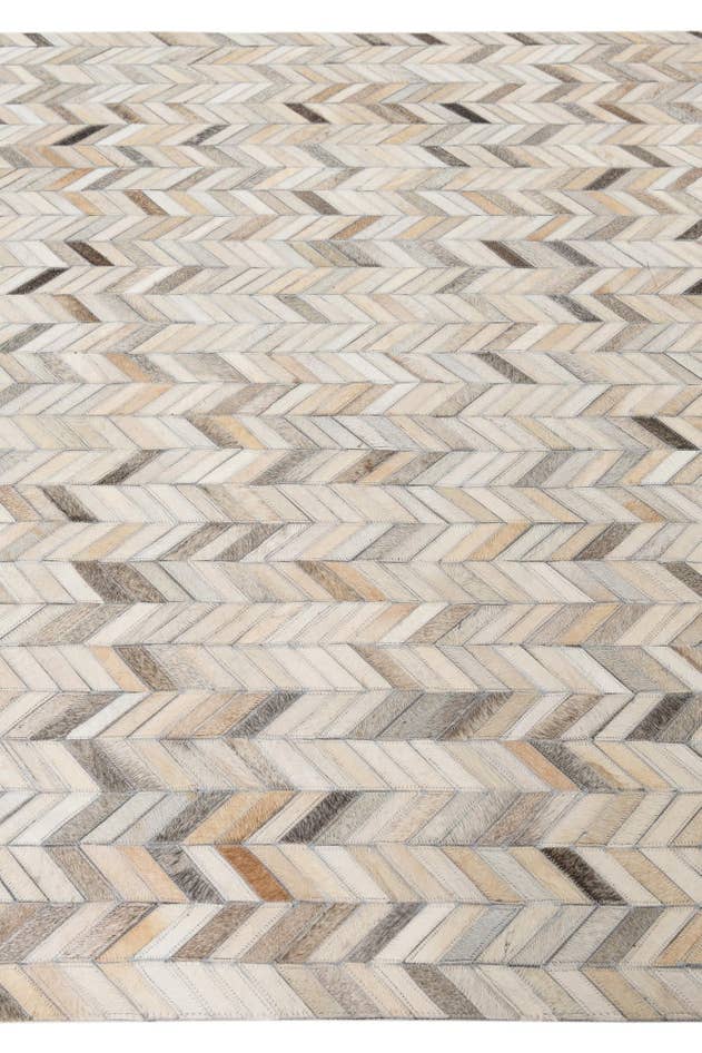 Detail image of 5' 1 x 8' Cowhide Leather Rug