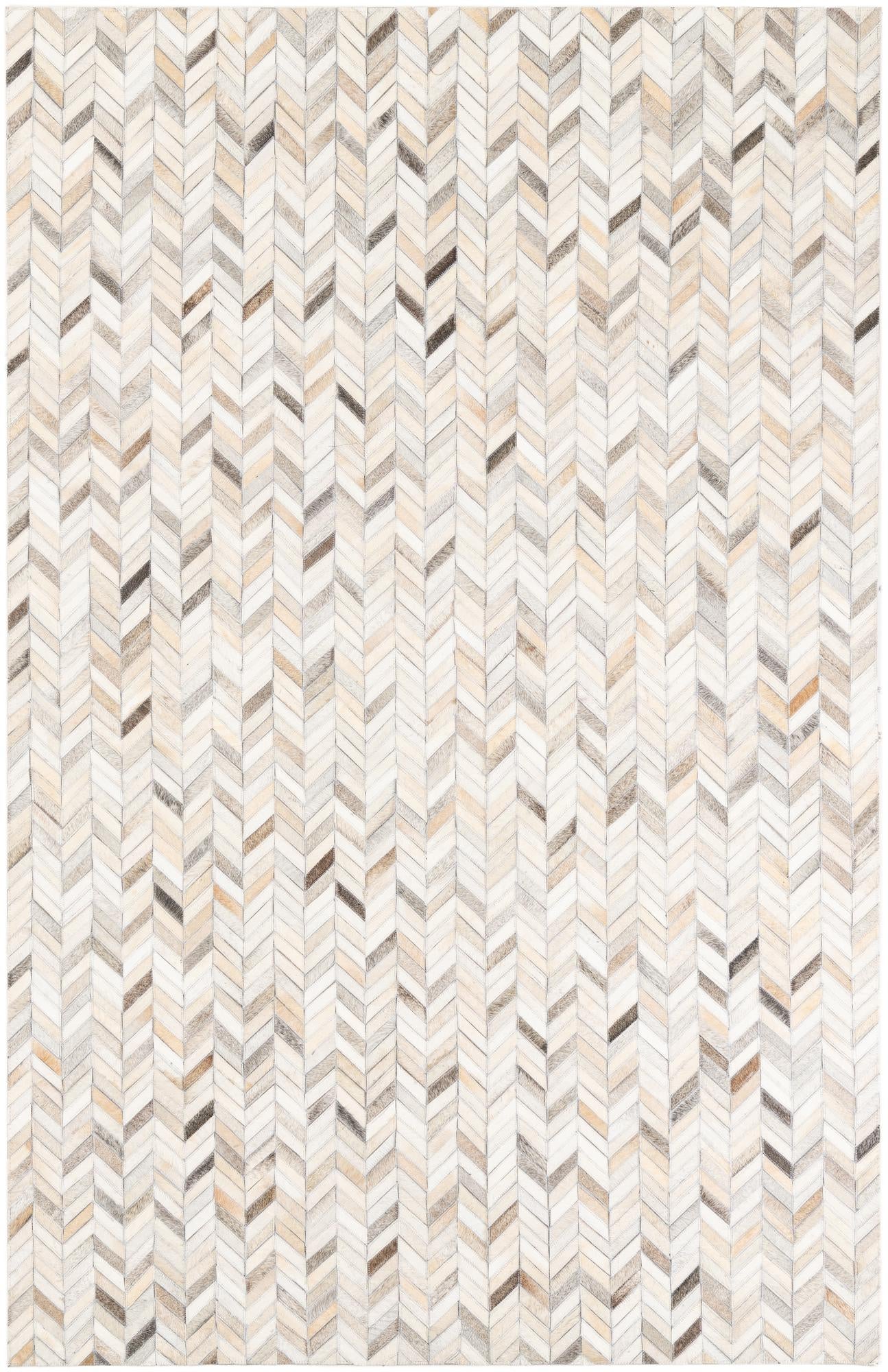5' 1 x 8' Cowhide Leather Rug