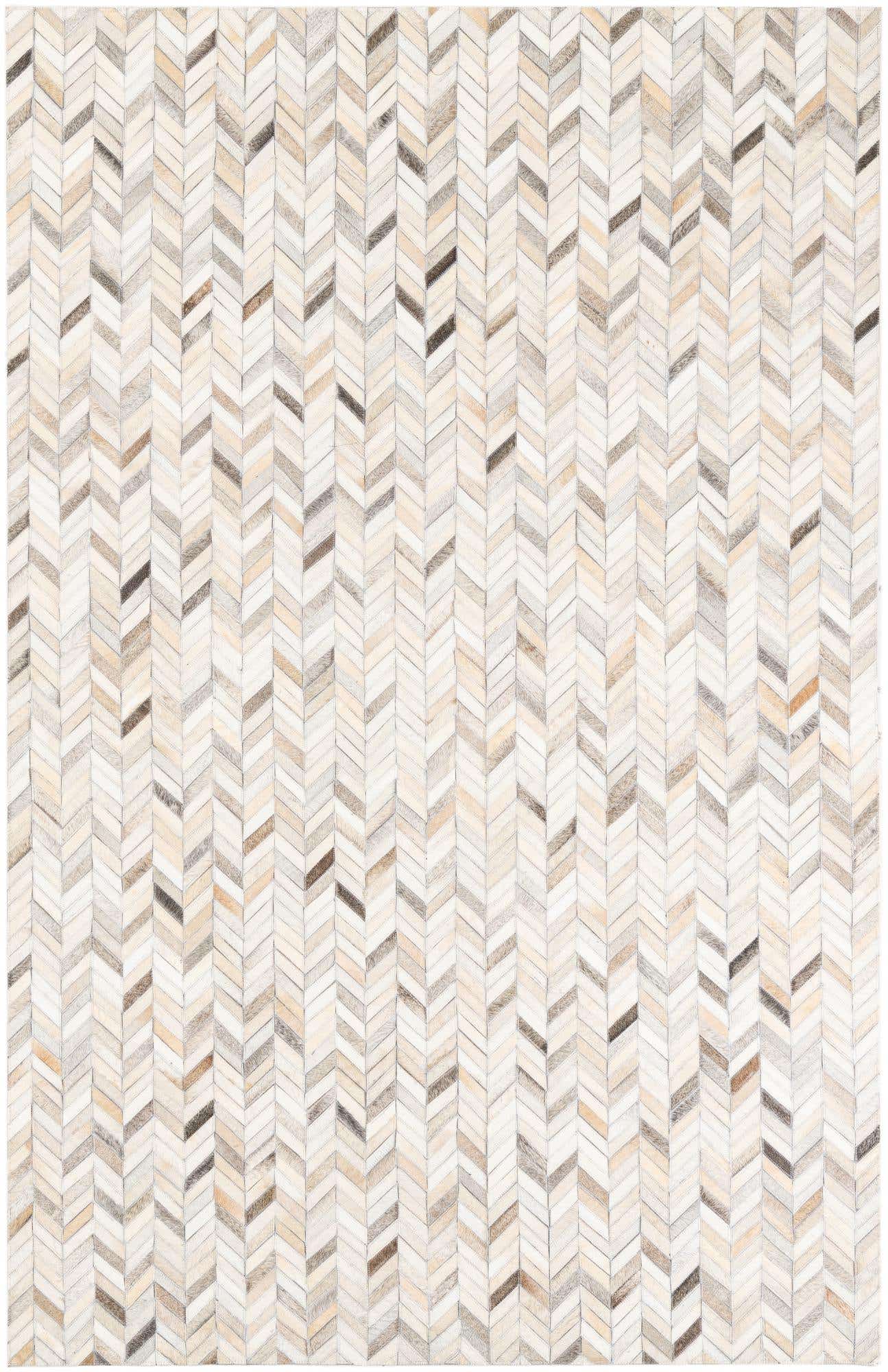 5' 1 x 8' Cowhide Leather Rug
