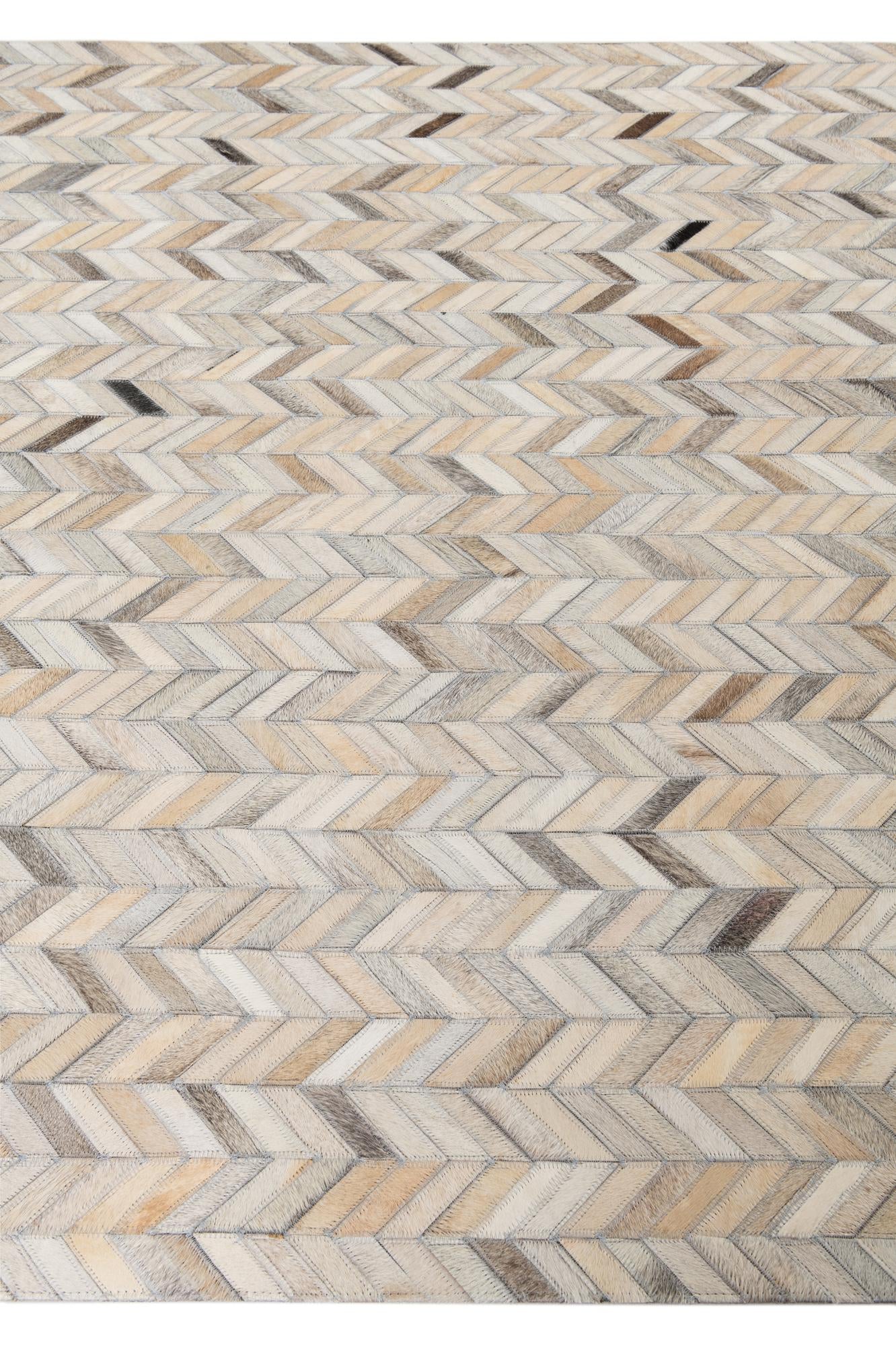 5' x 8' Cowhide Leather Rug