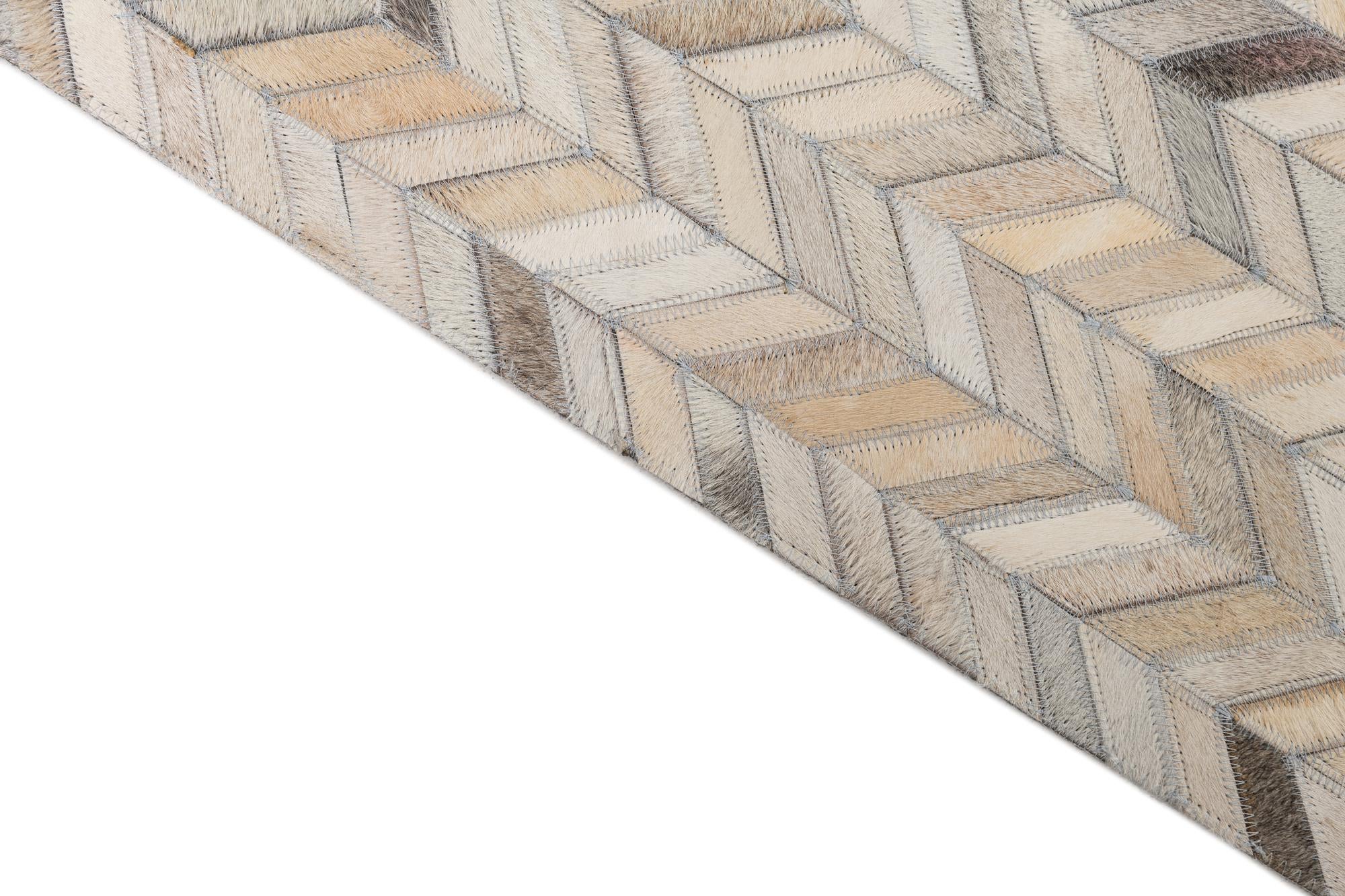 5' x 8' Cowhide Leather Rug