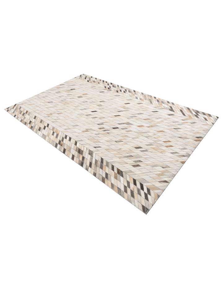 5' x 7' 10 Cowhide Leather Rug