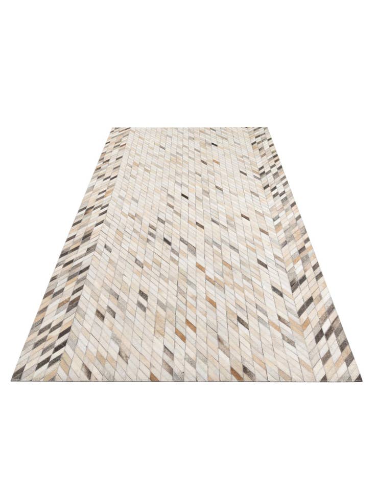 Detail image of 5' x 7' 10 Cowhide Leather Rug