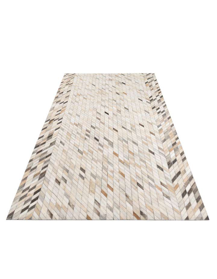 5' x 7' 10 Cowhide Leather Rug