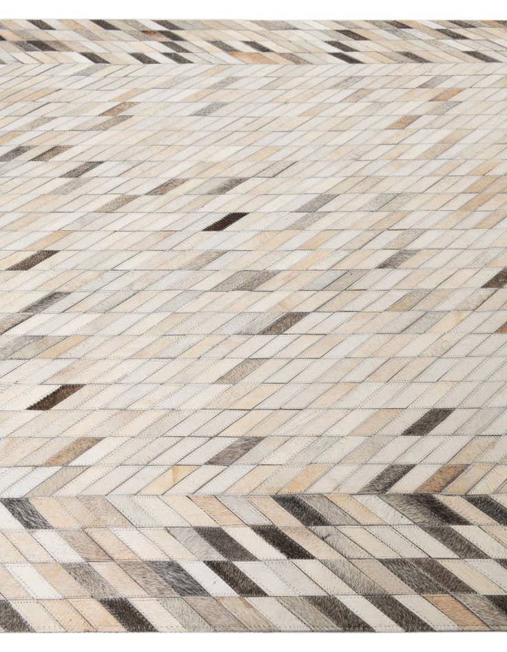 Detail image of 5' x 7' 10 Cowhide Leather Rug