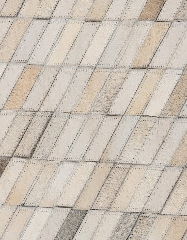 Detail image of 5' x 7' 10 Cowhide Leather Rug