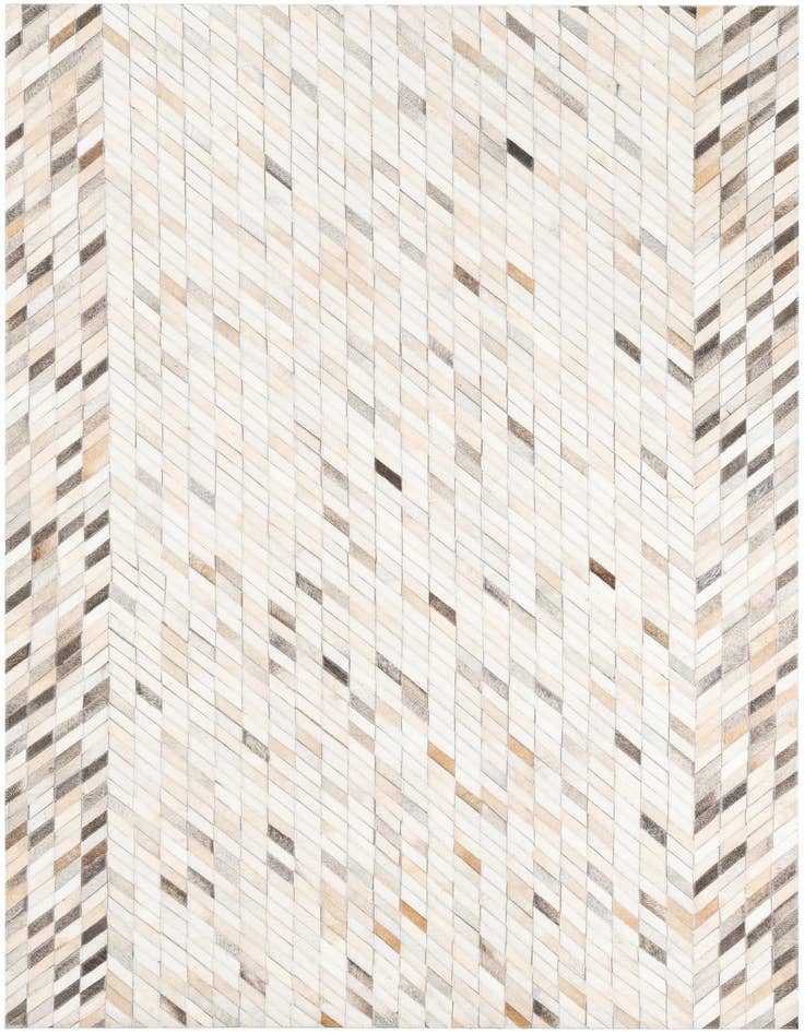 Detail image of 5' x 7' 10 Cowhide Leather Rug