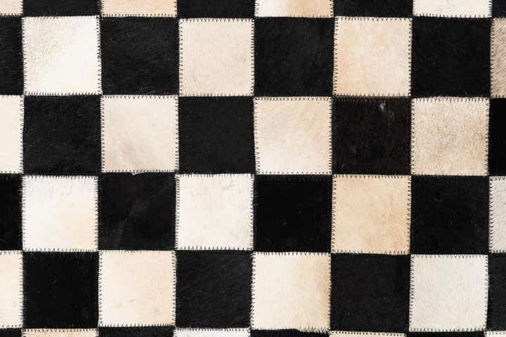 5' x 8' Cowhide Leather Rug