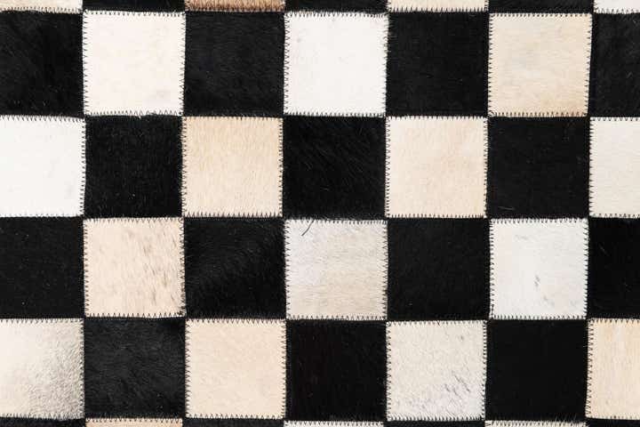 5' x 8' Cowhide Leather Rug