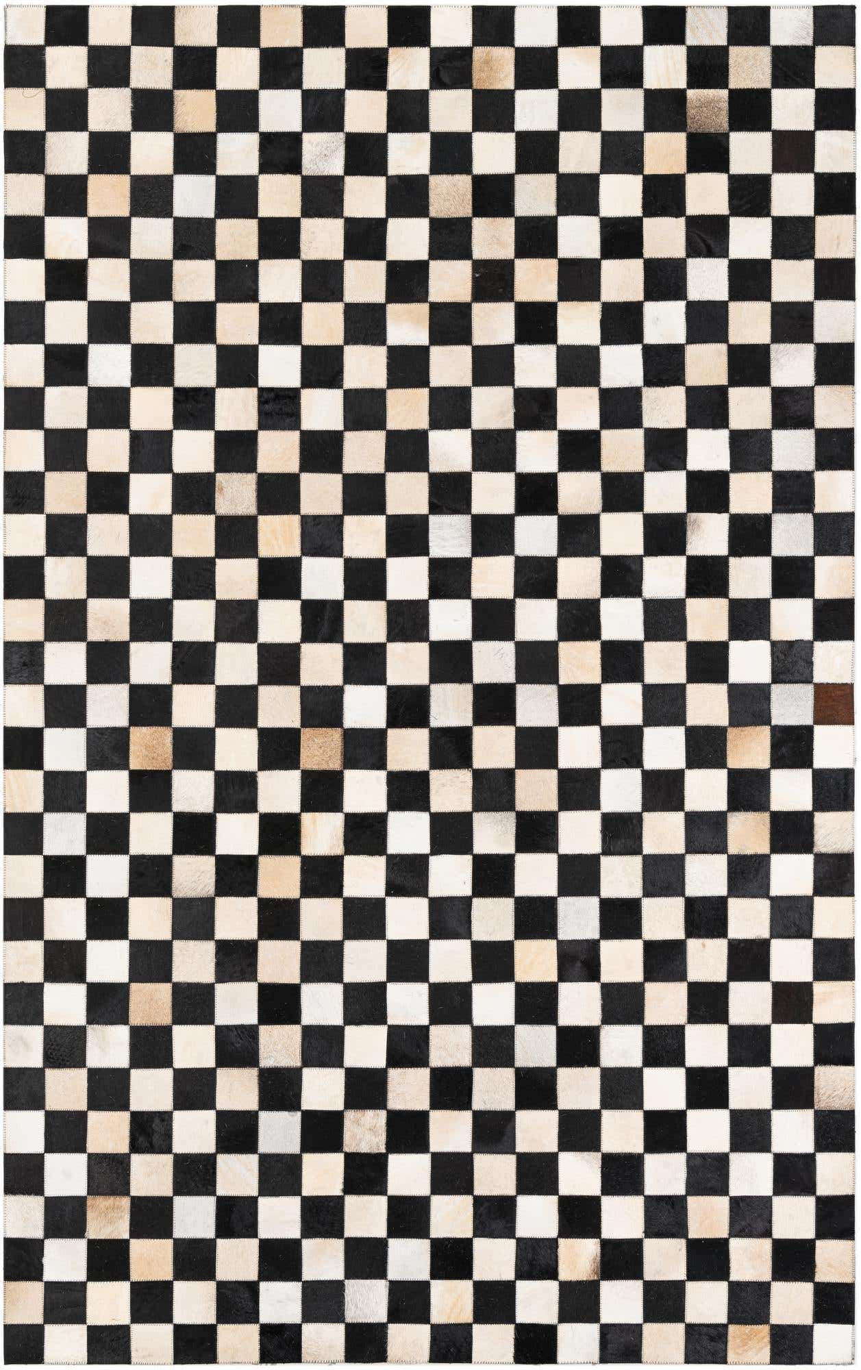 5' x 8' Cowhide Leather Rug