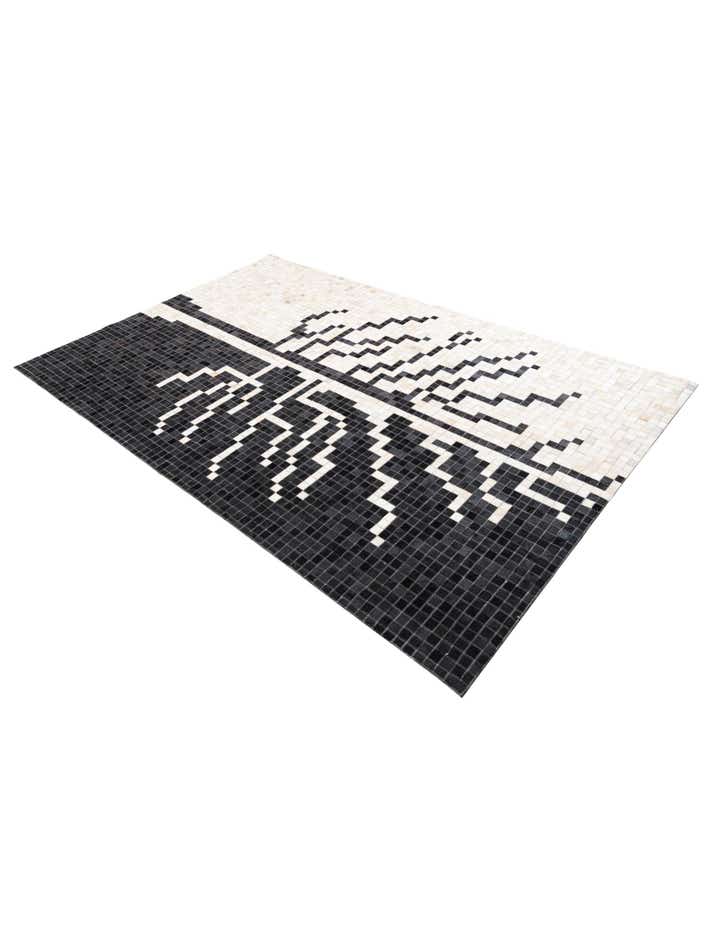 5' 2 x 8' 2 Cowhide Leather Rug